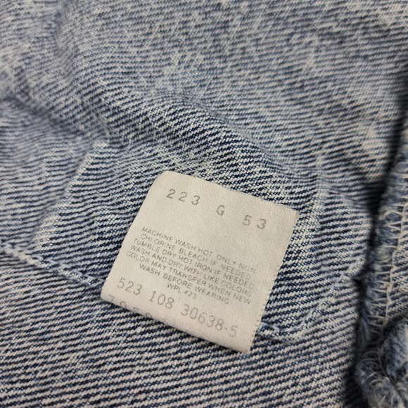 Vintage Levis Denim Trucker Jacket Mens Large‎ Blue Acid Washed USA 70507 0510 - Picture 16 of 16